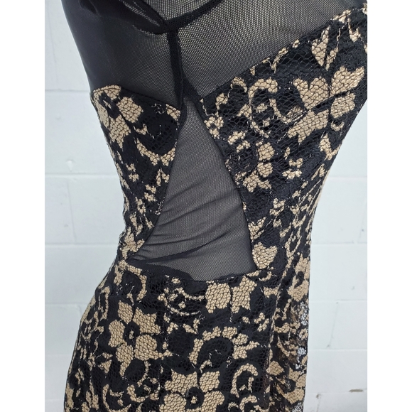 Material Girl dress black/tan lance color size M - Picture 8 of 16